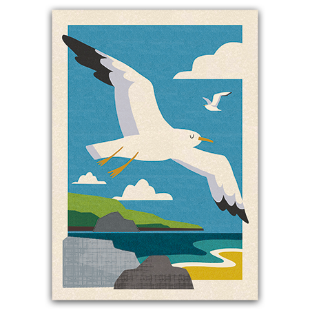  | Möwenflug (Strukturkarton mit Lack-Effekten)
