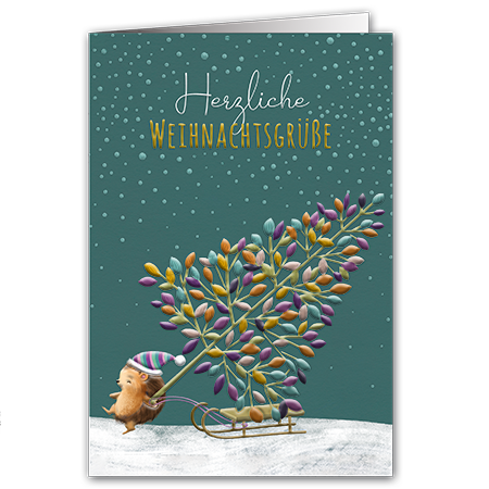 Herzliche Weihnachtsgrüße | Herzliche Weihnachtsgrüße (mit Hoch- und Folienprägung)