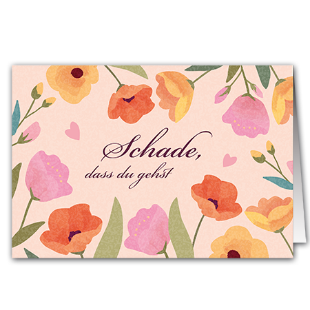Schade, dass du gehst | Schade, dass du gehst (Strukturkarton mit Lack-Effekten)