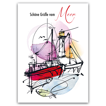 Schöne Grüße vom Meer | Schöne Grüße vom Meer (Strukturkarton mit Lack-Effekten)