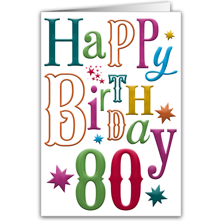 Happy Birthday 80  Happy Birthday 80 (mit Hoch- und Folienprägung)