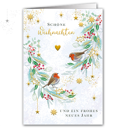 Schöne Weihnachten und ein frohes neues Jahr | Schöne Weihnachten (mit Hoch- und Folienprägung)
