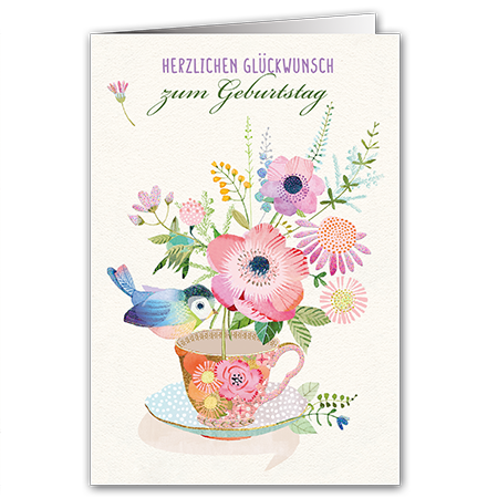 Herzlichen Glückwunsch zum Geburtstag | Herzlichen Glückwunsch zum Geburtstag (Strukturkarton mit Glimmerlack)