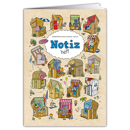 Notizheft | Strandkörbe (Notizheft DIN A5, kariert)