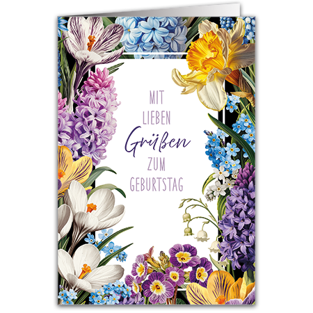 Mit lieben Grüßen zum Geburtstag | Mit lieben Grüßen zum Geburtstag (Strukturkarton)