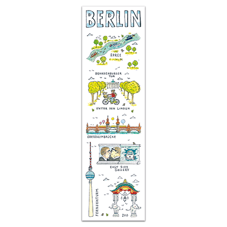Brandenburger Tor East Side Gallery Fernsehturm Spree Oberbaumbrücke Unter den Linden Zoo | Berlin (Strukturkarton)
