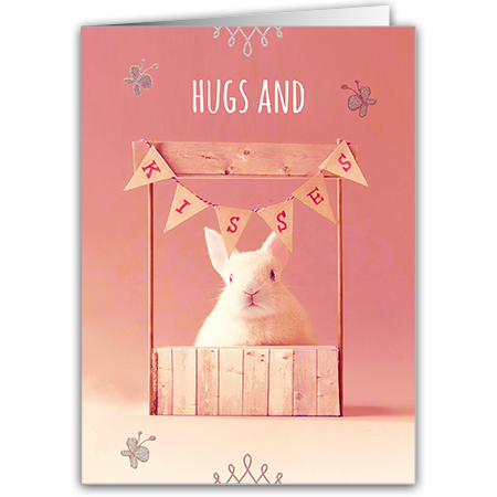 HUGS AND KISSES  Hugs and kisses (Strukturkarton mit Glimmerlack)