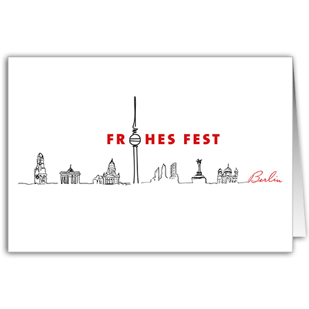 Frohes Fest Berlin  Frohes Fest, Berlin (Strukturkarton mit Lack-Effekten)