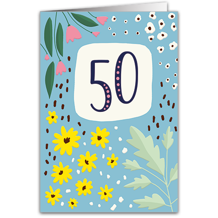 50 | Zum 50. Geburtstag (Hochprägung mit Lack-Effekten)