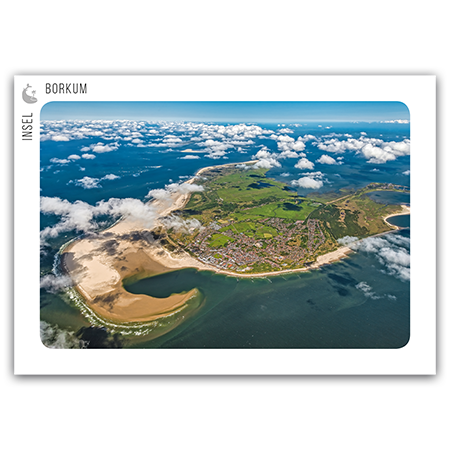 Insel Borkum  Inselblick aus der Luft