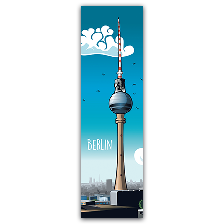 Berlin  Berliner Fernsehturm (Strukturkarton mit Lack-Effekten)