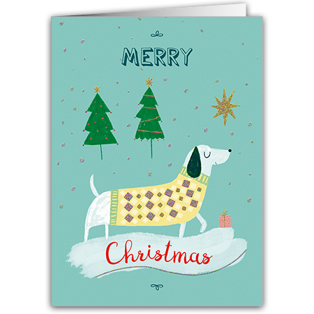 Merry Christmas  Merry Christmas (Strukturkarton mit Glimmerlack)