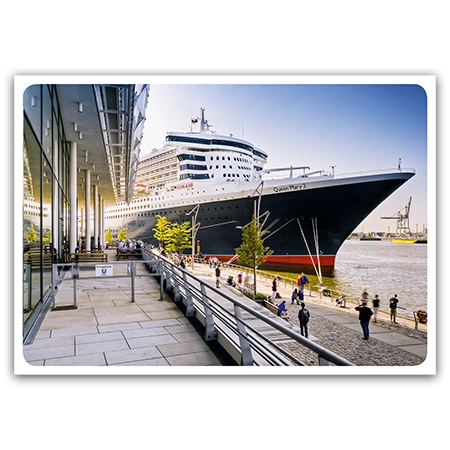   Hamburg, Queen Mary 2 im Cruise Center HafenCity (Strukturkarton)