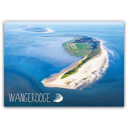 Wangerooge | Wangerooge von oben (Strukturkarton mit Lack-Effekten)