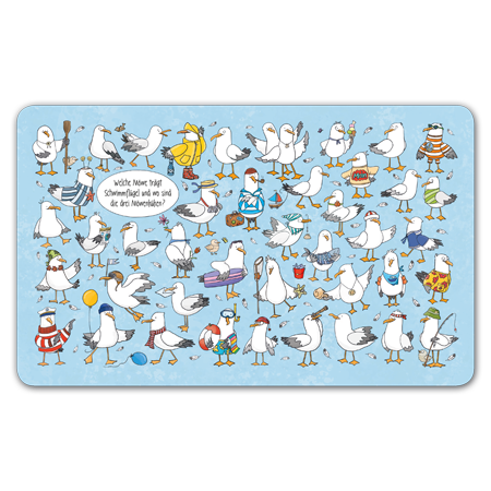 Welche Möwe trägt Schwimmflügel und wo sind die drei Möwenküken? | Welche Möwe trägt Schwimmflügel?