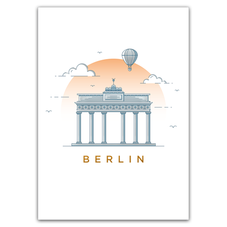 Berlin | Berlin, Brandenburger Tor (mit Metallic-Effekten)