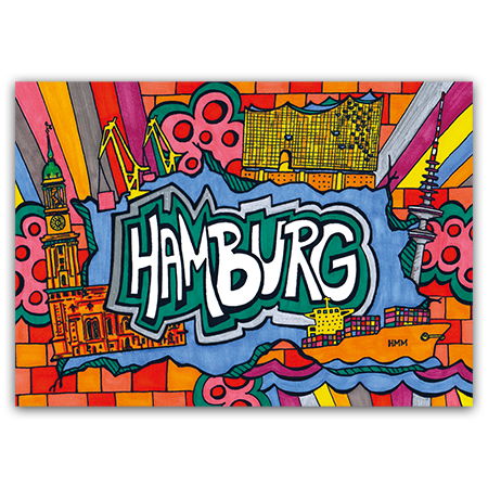 Hamburg HMM  Hamburg Graffiti (Strukturkarton mit Lack-Effekten)