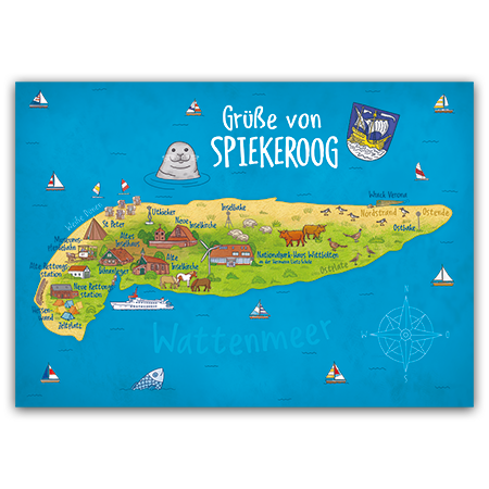 Grüße von Spiekeroog  Grüße von Spiekeroog (Strukturkarton mit Lack-Effekten)